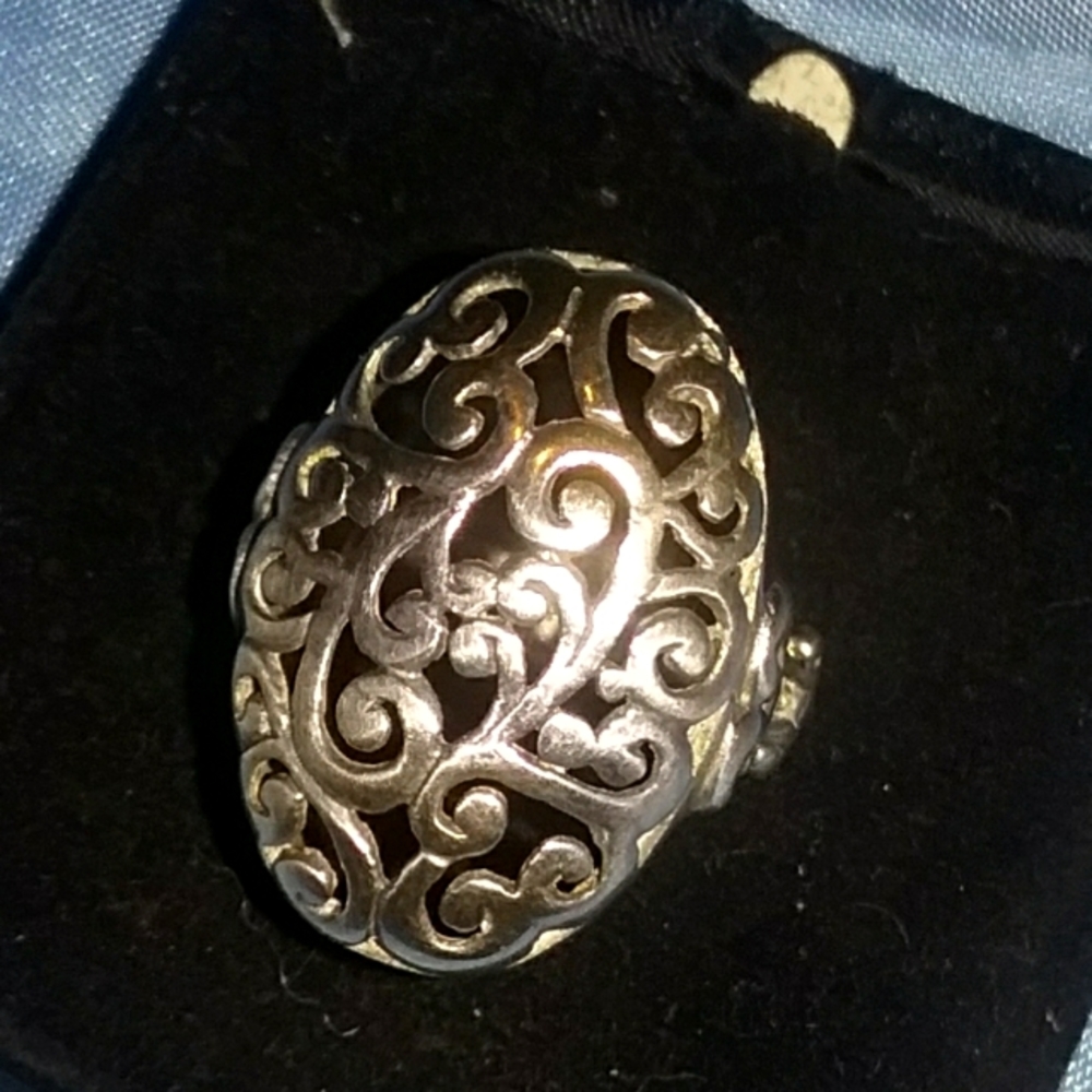 Boho Style Rare 60s 70s .925 Stamped Stunning  Ring U.S. Size 10